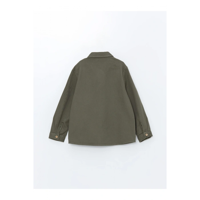 Haki Uzun Kollu Basic Erkek Çocuk Gömlek