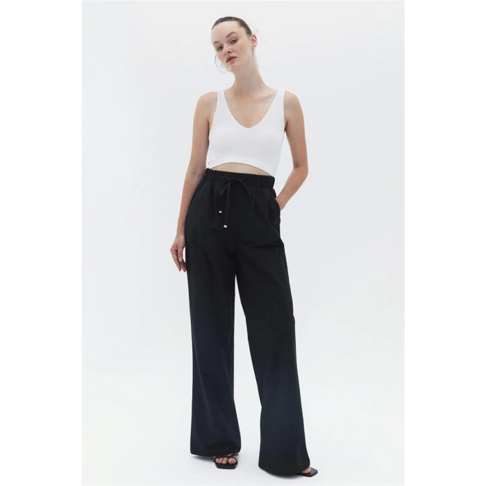 Geniş Paça Pantolon Siyah
