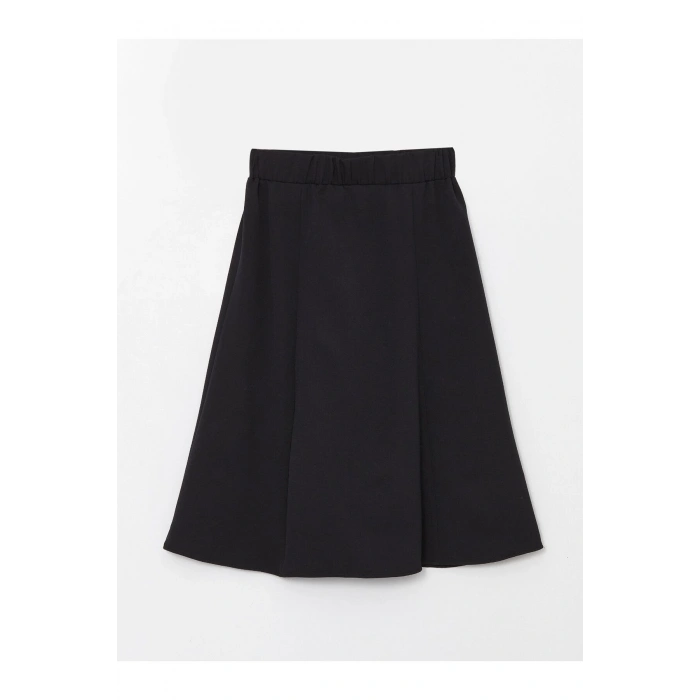 Beli Lastikli Düz A Kesim Kadın Etek