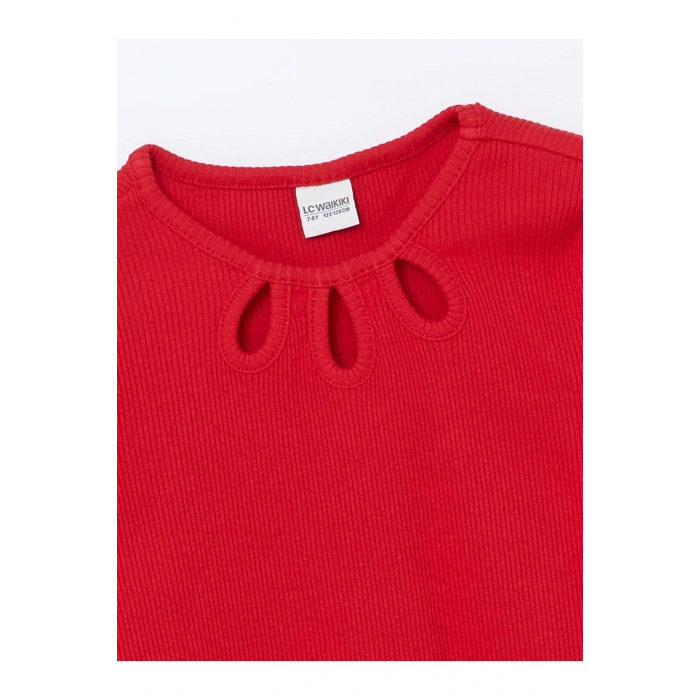 LCW Kids Bisiklet Yaka Kız Çocuk Tişört (W4)