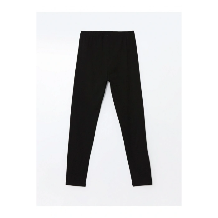 Beli Lastikli Baskılı Kız Çocuk Tayt (W4)