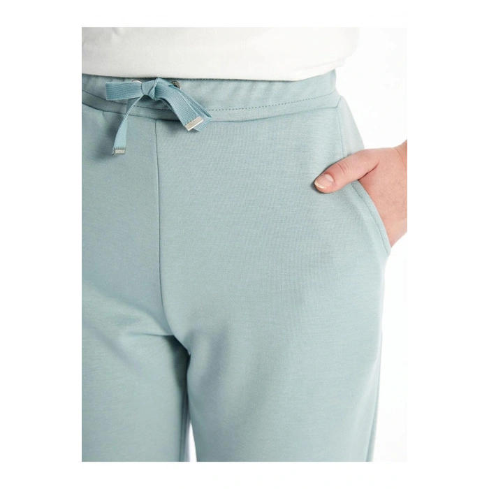 Kadın Beli Lastikli Düz Eşofman Altı