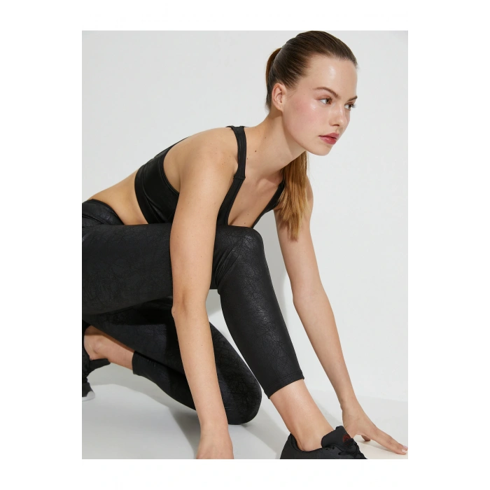 Suni Deri Spor Tayt Normal Bel