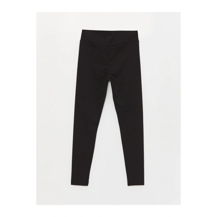 Kadın Beli Lastikli Düz Tayt