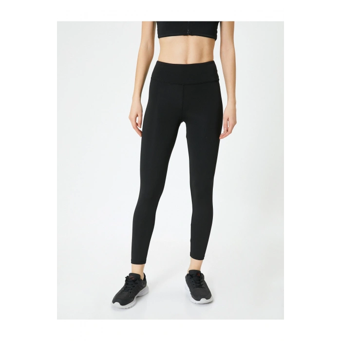 Spor Tayt Yüksek Bel Slim Fit İnterlok