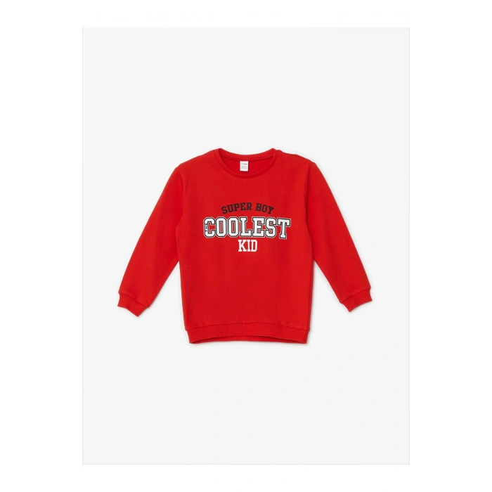 Lw - Bisiklet Yaka Uzun Kollu Baskılı Erkek Bebek Tişört Ve Eşofman Alt 2li Takım