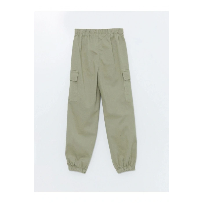 Beli Lastikli Kız Çocuk Kargo Jogger Pantolon