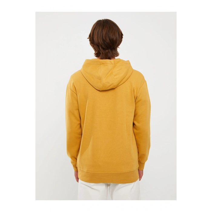 Oversize Kapüşonlu Uzun Kollu Baskılı Erkek Sweatshirt