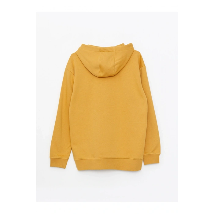 Oversize Kapüşonlu Uzun Kollu Baskılı Erkek Sweatshirt