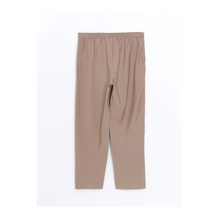 LCW Grace Kahverengi Beli Lastikli Rahat Kalıp Kadın Pantolon