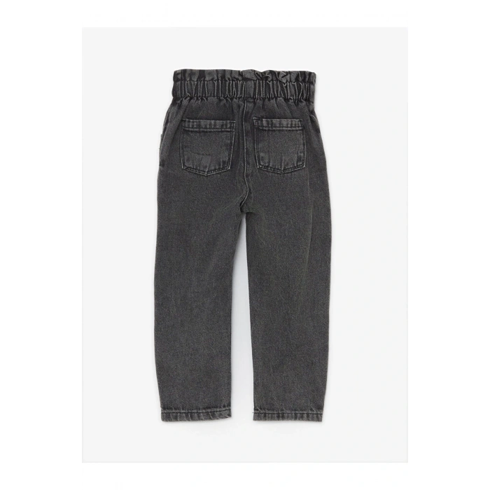 Beli Lastikli Basic Kız Bebek Jean Pantolon