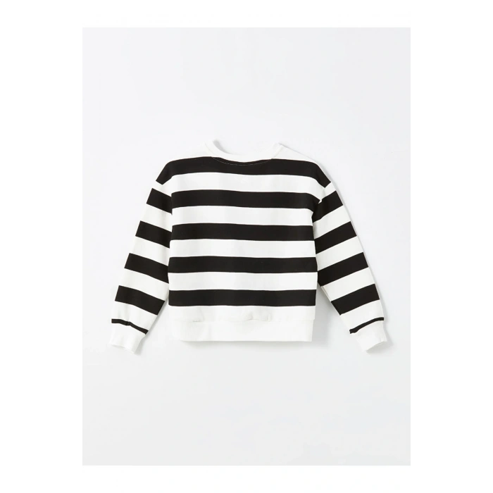 Bisiklet Yaka Kiz Cocuk Kalin Sweatshirt - W4bb72z4