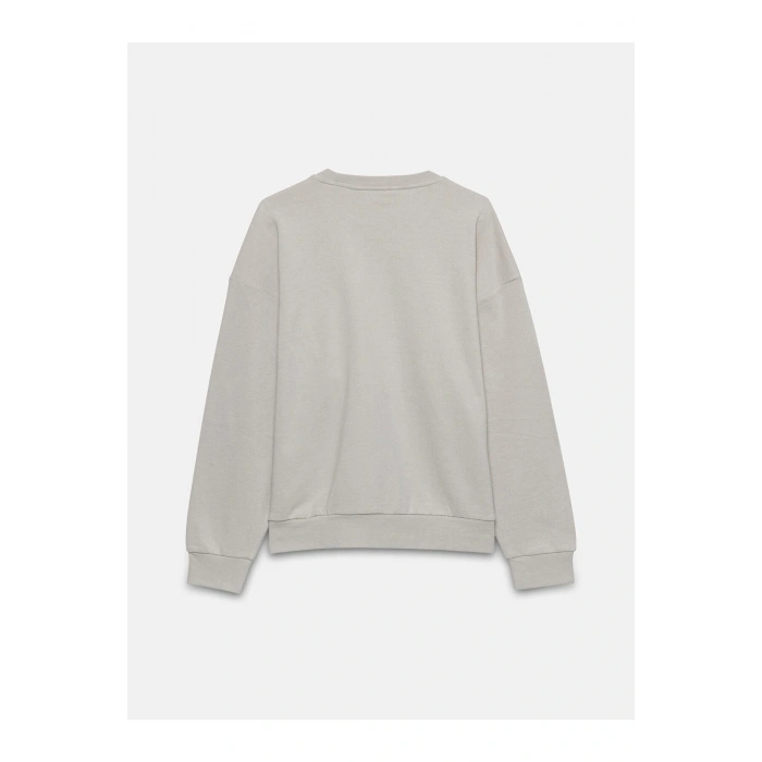 LCW Casual Bisiklet Yaka Baskılı Uzun Kollu Sweatshirt