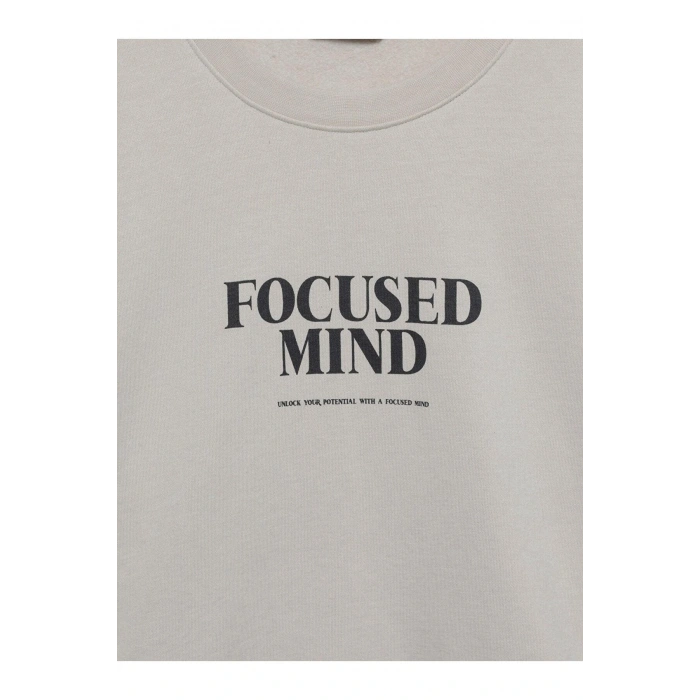 LCW Casual Bisiklet Yaka Baskılı Uzun Kollu Sweatshirt