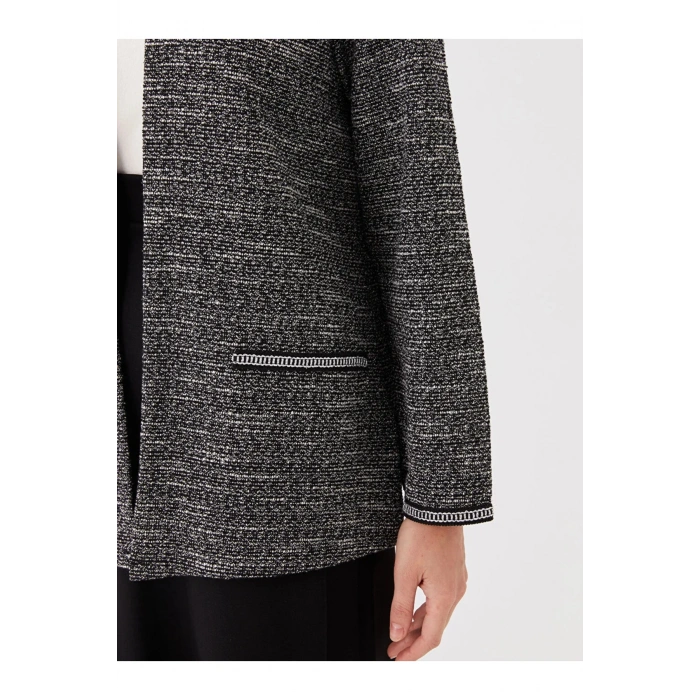 LCW Grace Bisiklet Yaka Desenli Uzun Kollu Kadın Hırka