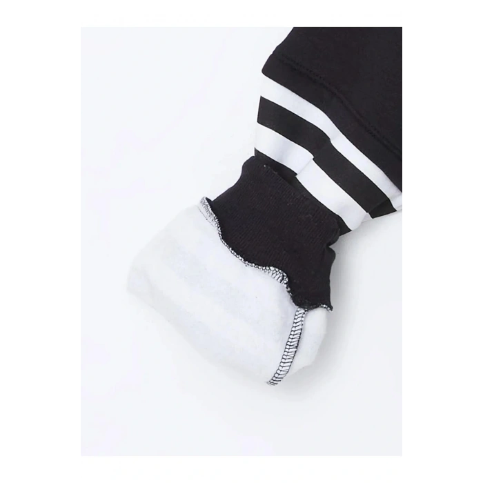 LCW Kids Siyah Bisiklet Yaka Kız Çocuk Kalın Sweatshirt