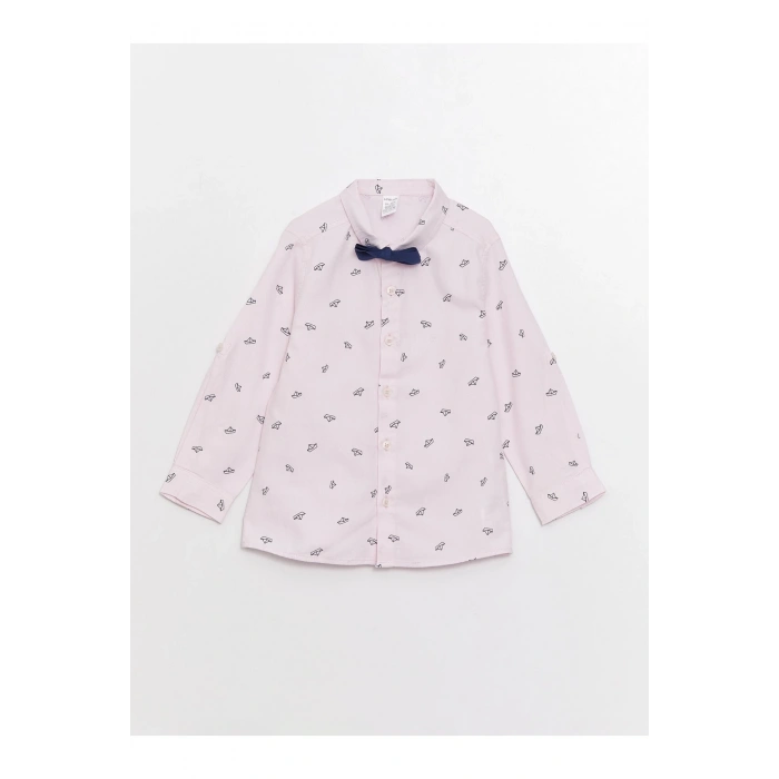 Baskılı Erkek Bebek Gömlek Ve Papyon 2li