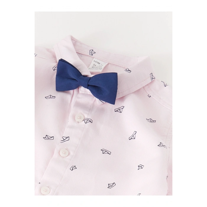 Baskılı Erkek Bebek Gömlek Ve Papyon 2li
