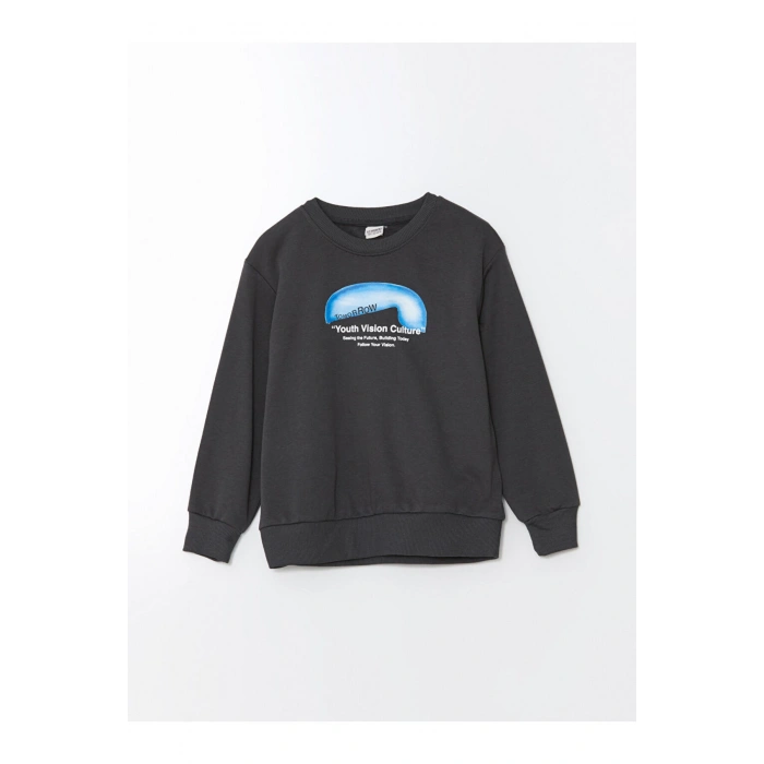 Bisiklet Yaka Erkek Cocuk Sweatshirt - W48363Z4