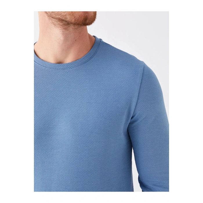 LCWAIKIKI Classic Bisiklet Yaka Uzun Kollu Erkek Sweatshirt