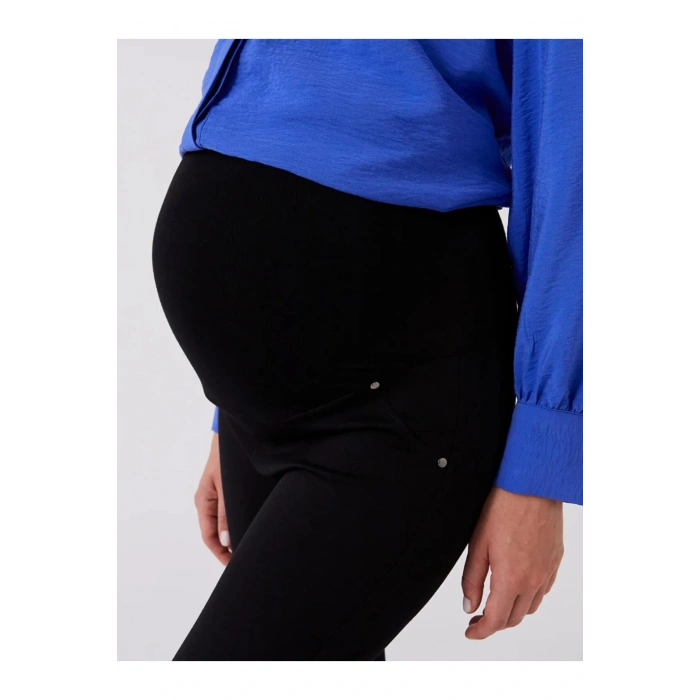 LCWAIKIKI Maternity Siyah Karın Panelli Düz Hamile Tayt