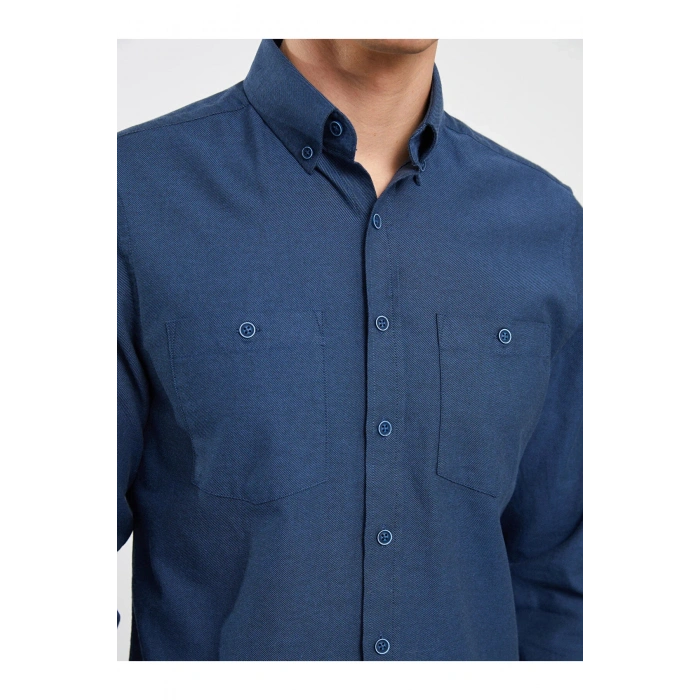Classic Regular Fit Uzun Kollu Gabardin Erkek Gömlek