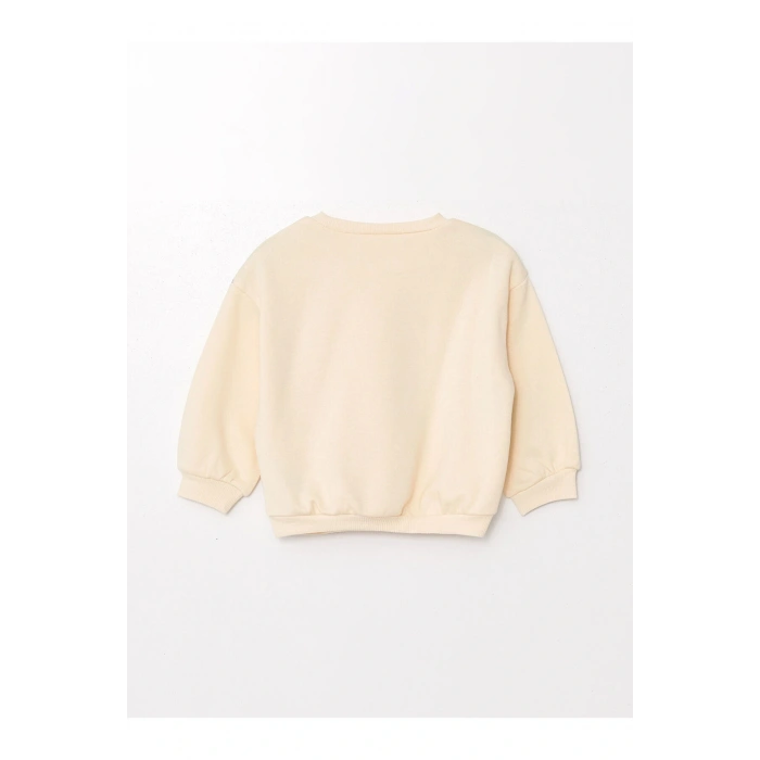 LW - Bisiklet Yaka Baskılı Kız Bebek Sweatshirt