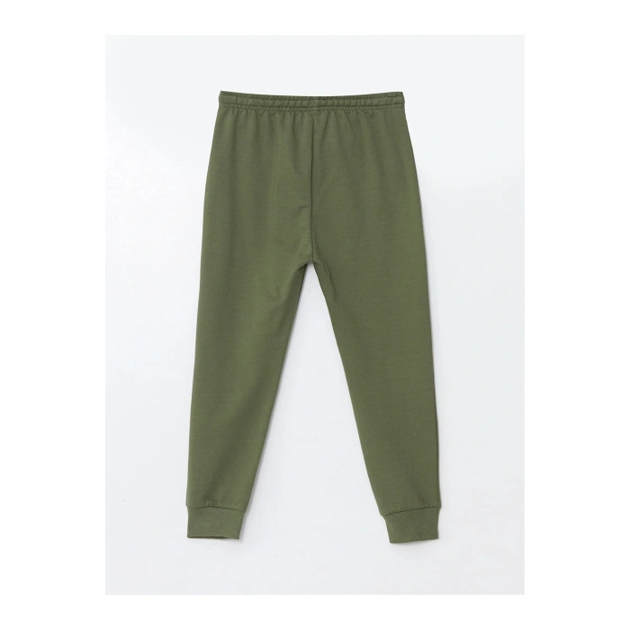 LCW Kids Sari Bisiklet Yaka Uzun Kollu Baskılı Erkek Bebek Sweatshirt ve Eşofman Alt 2li Takım