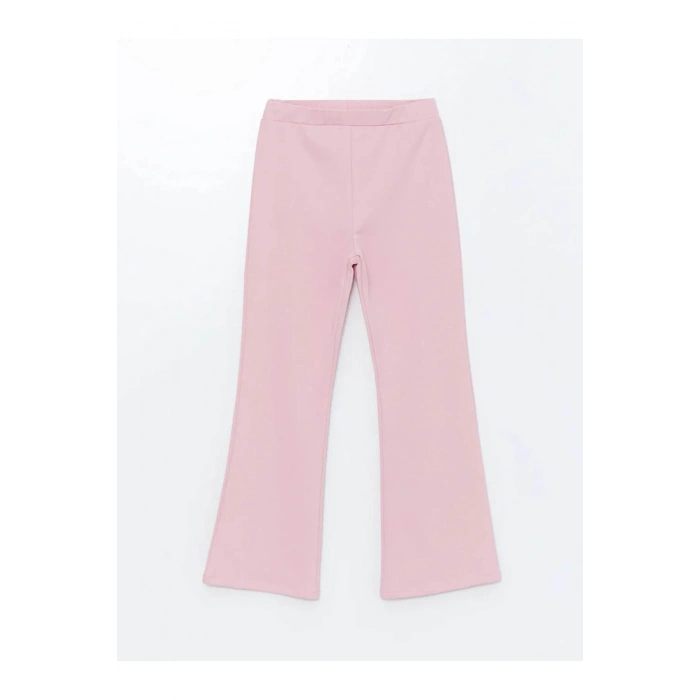 LCW Kids Ekru Bisiklet Yaka Baskılı Uzun Kollu Kız Çocuk Sweatshirt ve Tayt