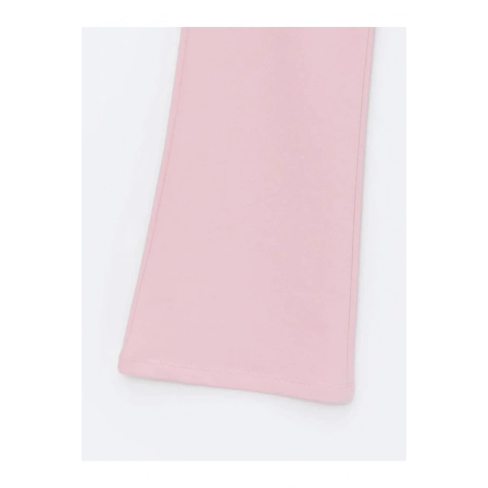 LCW Kids Ekru Bisiklet Yaka Baskılı Uzun Kollu Kız Çocuk Sweatshirt ve Tayt