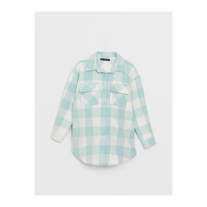 Maternity Ekose Uzun Kollu Hamile Oduncu Gömlek Ceket