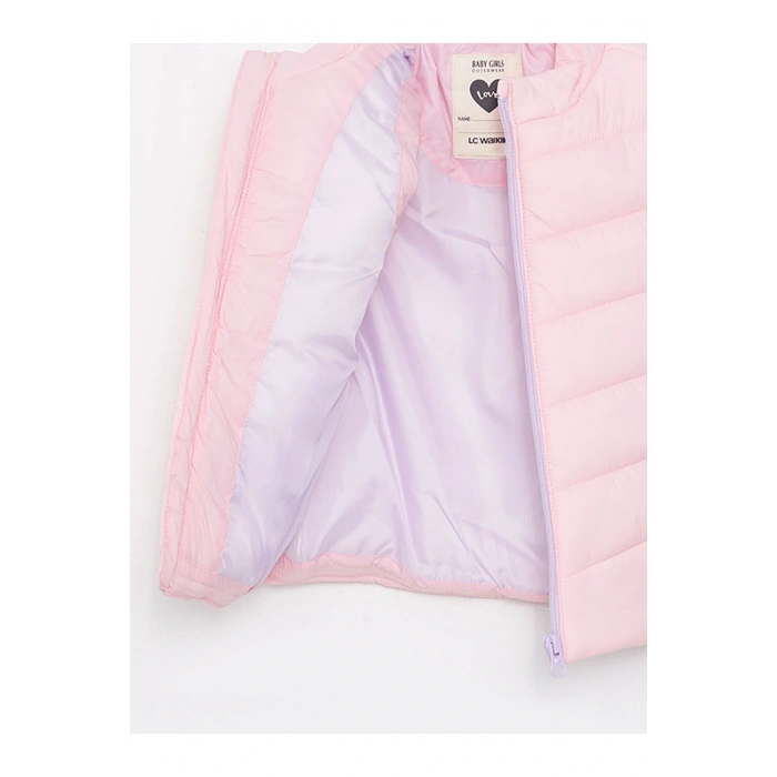 Dik Yaka Basic Kız Bebek Şişme Yelek