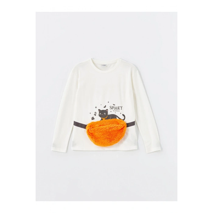 Bisiklet Yaka Kız Çocuk Tişört