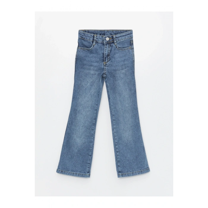 Basic İspanyol Paça Kız Çocuk Jean Pantolon