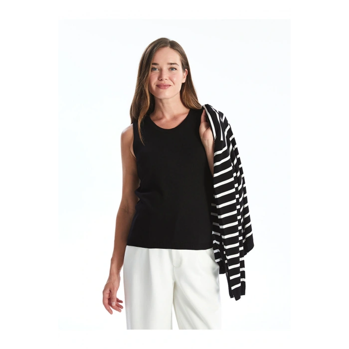 V Yaka Çizgili Uzun Kollu Hamile Triko Hırka ve Süveter Takım