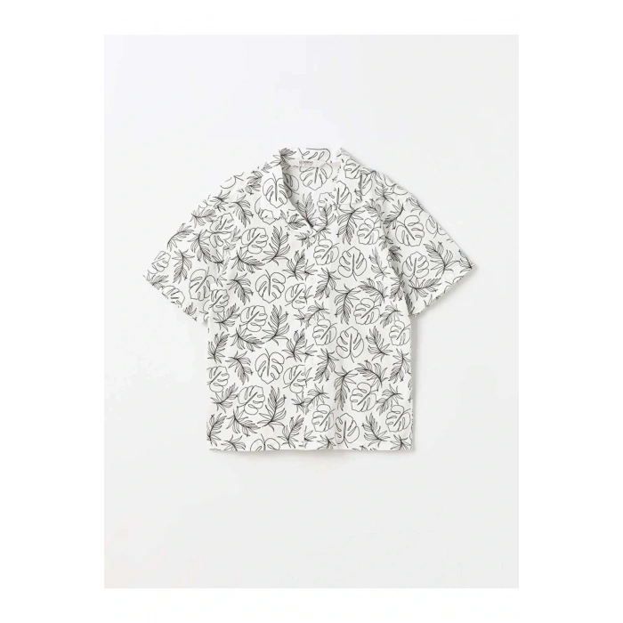 LCW Kids SİYAH-BEYAZRahat Kalıp Erkek Çocuk Gömlek