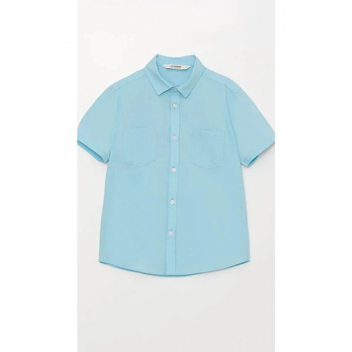 Basic Kısa Kollu Poplin Erkek Çocuk Gömlek
