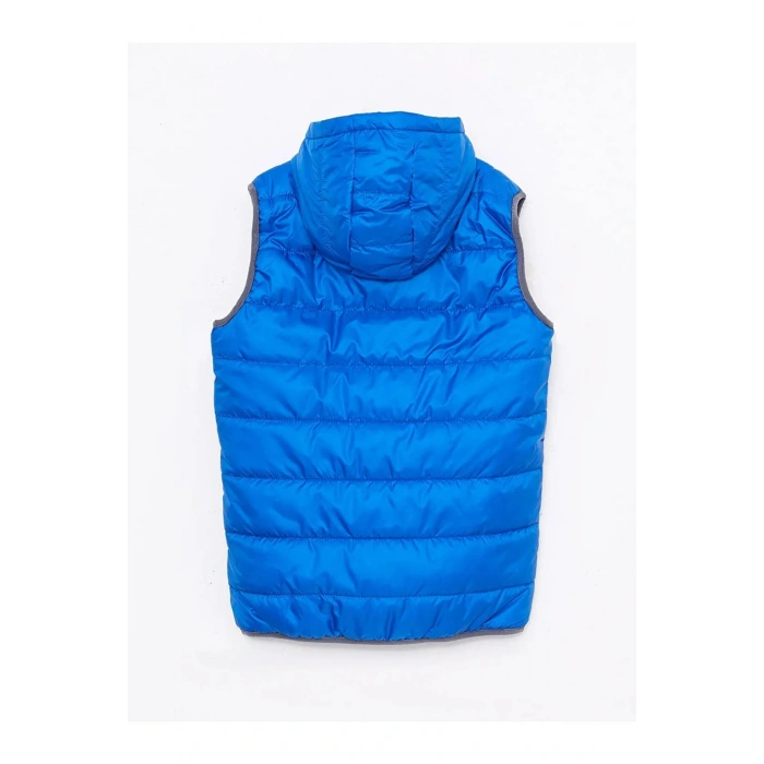 LCW Kids Mavi Kapüşonlu Basic Erkek Çocuk Şişme Yelek
