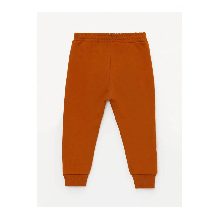 LCW baby Beyaz Kapüşonlu Uzun Kollu Baskılı Erkek Bebek Sweatshirt ve Eşofman Alt 2li Takım