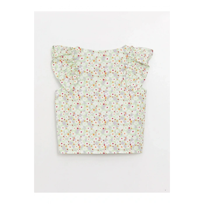 Lcw Kids Bisiklet Yaka Desenli Kız Çocuk Bluz