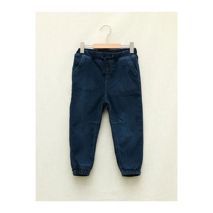 LCW baby İndigo Beli Lastikli Basic Erkek Bebek Jean Pantolon