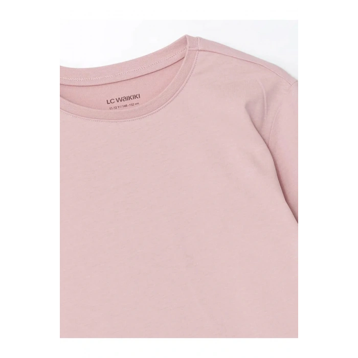 LCW Kids Açık Yeşil Bisiklet Yaka Kız Çocuk Tişört 2li