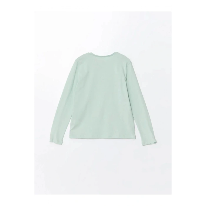 LCW Kids Açık Yeşil Bisiklet Yaka Kız Çocuk Tişört 2li