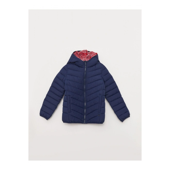 Kapüşonlu Basic Kız Çocuk Şişme Mont