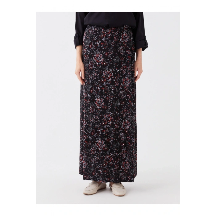 Grace Beli Lastikli Çiçekli Kadın Etek