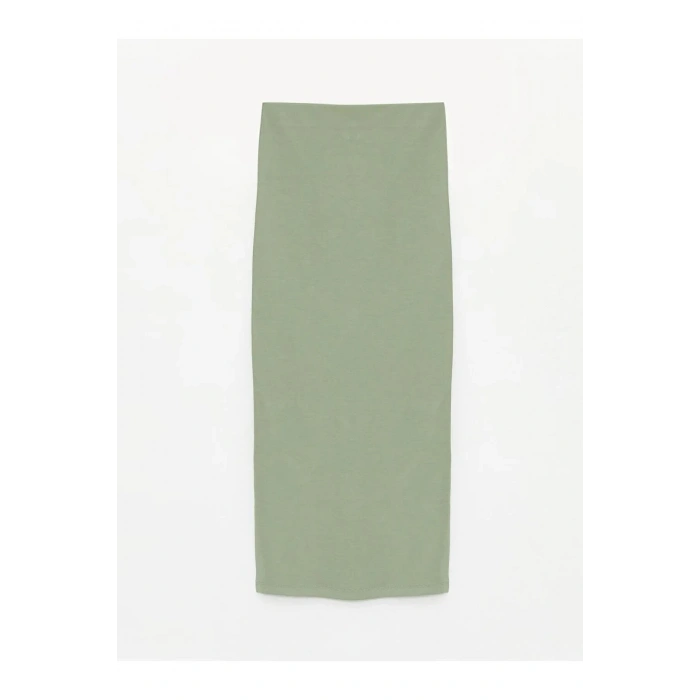 XSIDE Yeşil Kadın Ekstra Dar Fit Düz Etek