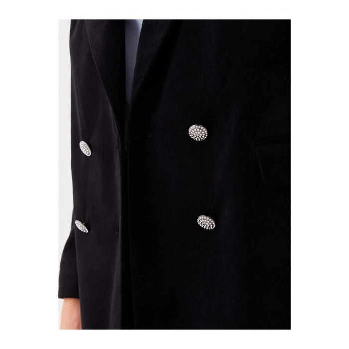 LCWAIKIKI Classic Siyah Düz Uzun Kollu Kadın Blazer Ceket