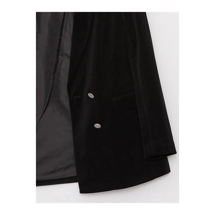 LCWAIKIKI Classic Siyah Düz Uzun Kollu Kadın Blazer Ceket