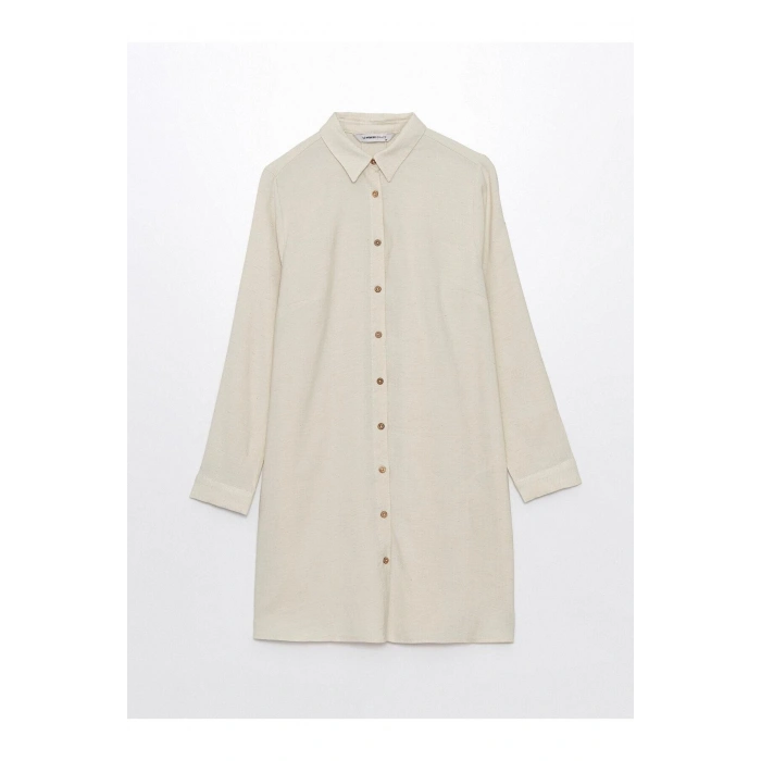 LCW Grace Düz Keten Karışımlı Kadın Gömlek Tunik