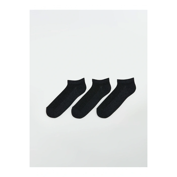 Antrasit Erkek Patik Çorap 3lü